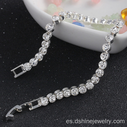 Elegancia brillantes joyas de plata pulseras de Austria cristal